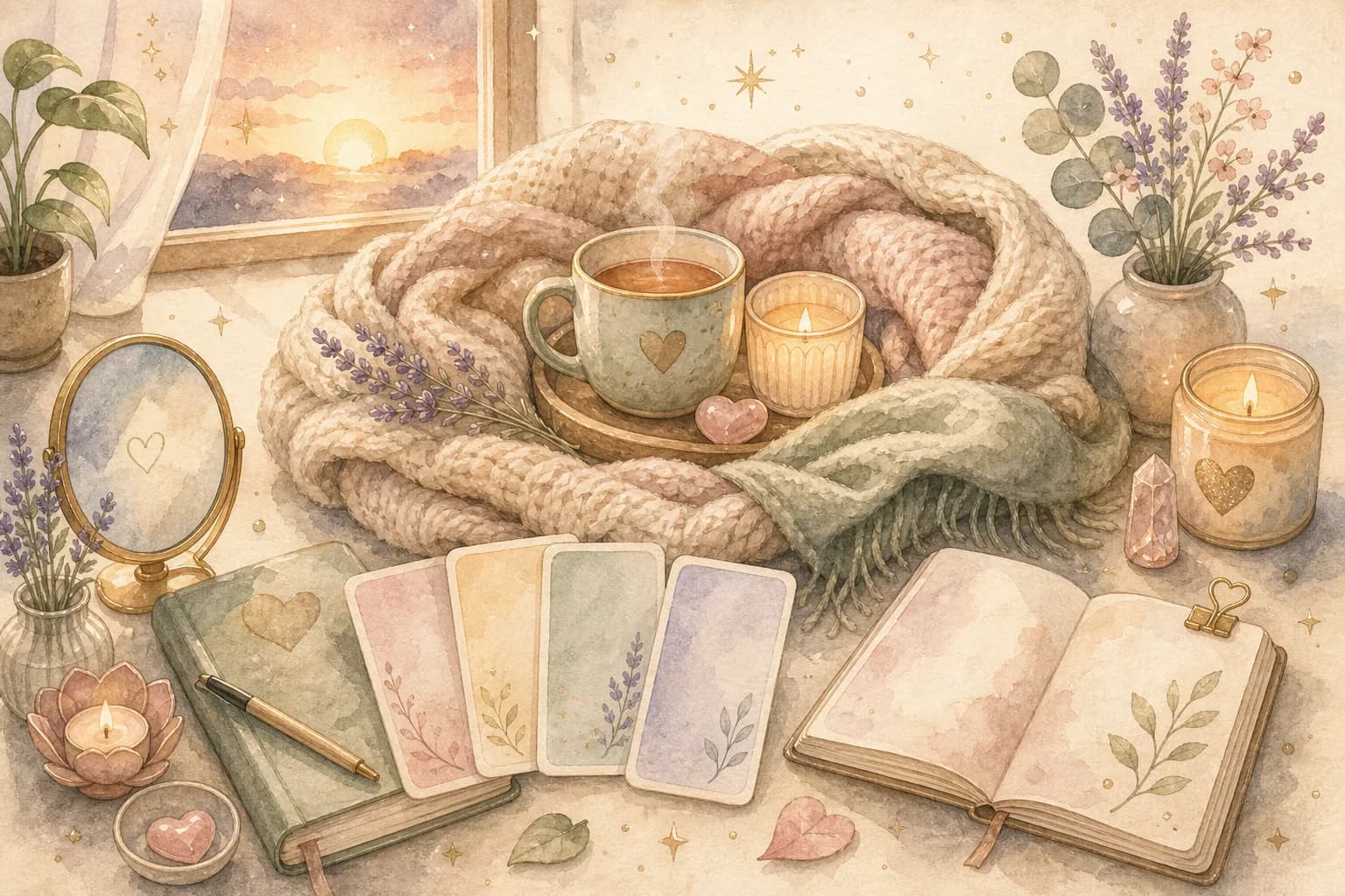 One Card a Day for the Summer Slump — A Daily Tarot Self-Care Ritual for Hot, Heavy Months
